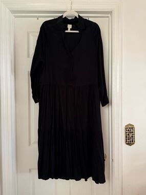 H&M Midi Long Sleeve Shirt Dress